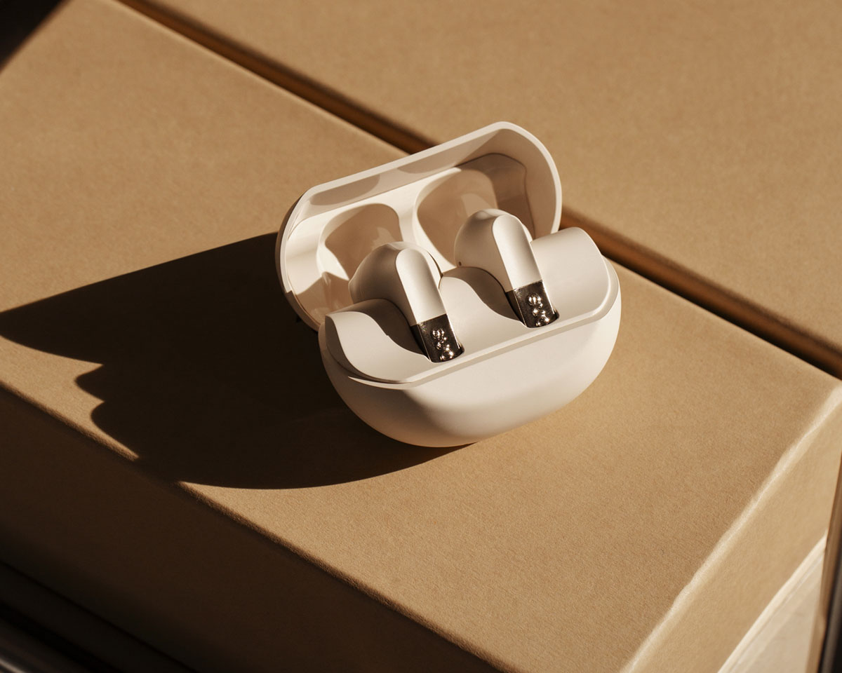 Sudio earphones on a female model