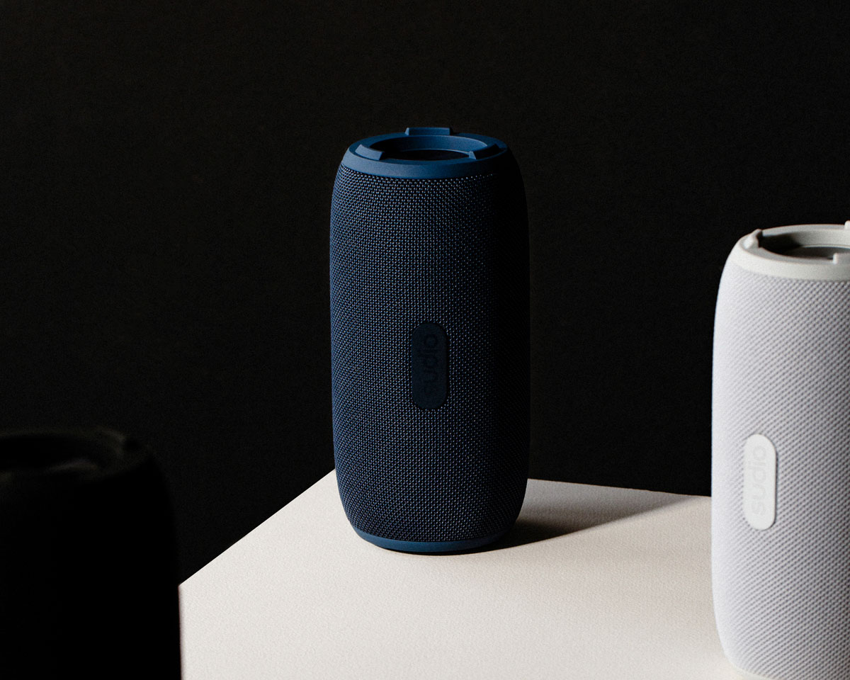 Sudio F5 Pro portable speakers all 3 colors together in the photo